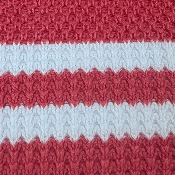 Alo Size Large Sweater Skirt In Candy Red With White Stripes Lined With Shorts - Picture 8 of 14